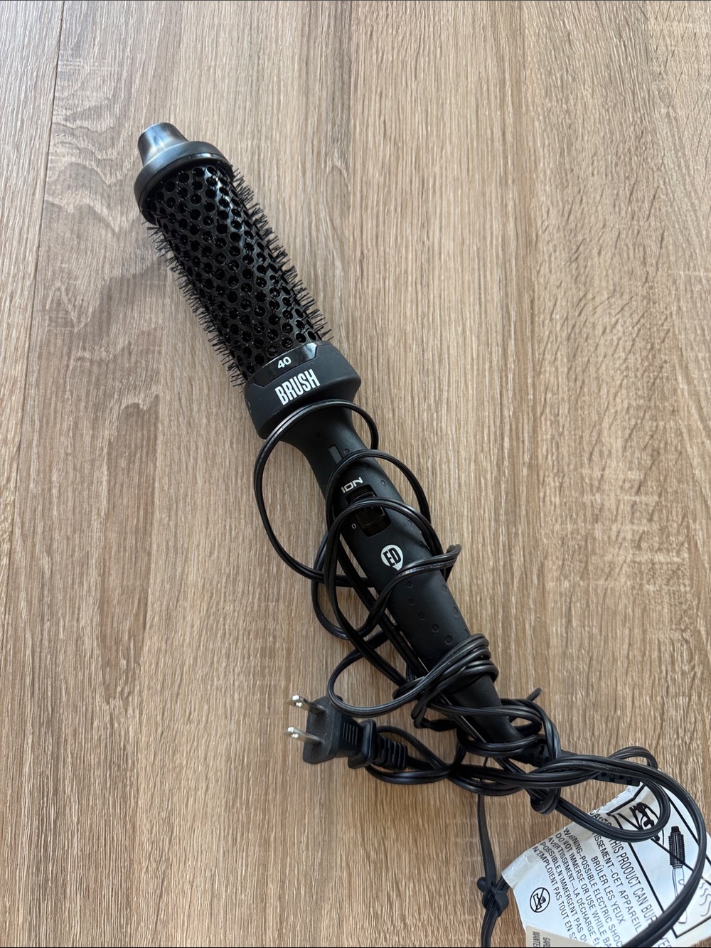 Brush 30/40 Black Round Heated Styling Brush - Hair Volumizer